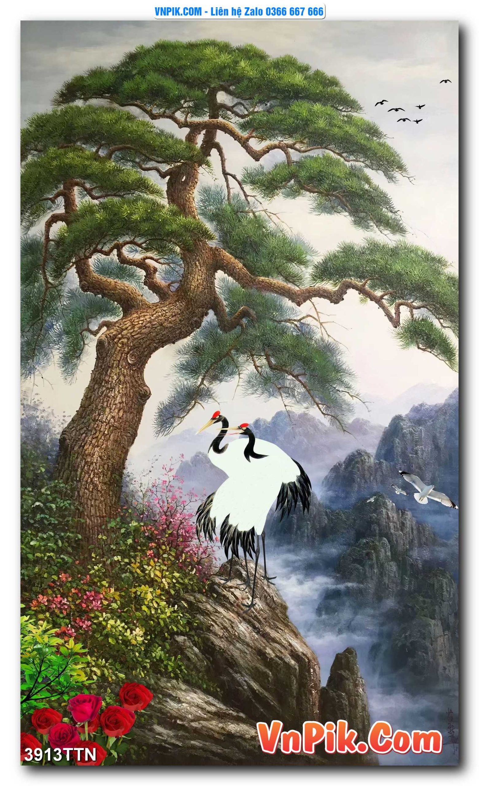 Tranh thác nước – Tranh phong thủy – Tranh treo tường mã 3913TTN