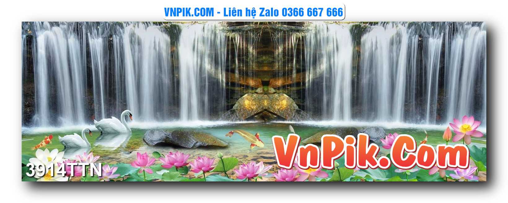 Tranh thác nước – Tranh phong thủy – Tranh treo tường mã 3914TTN
