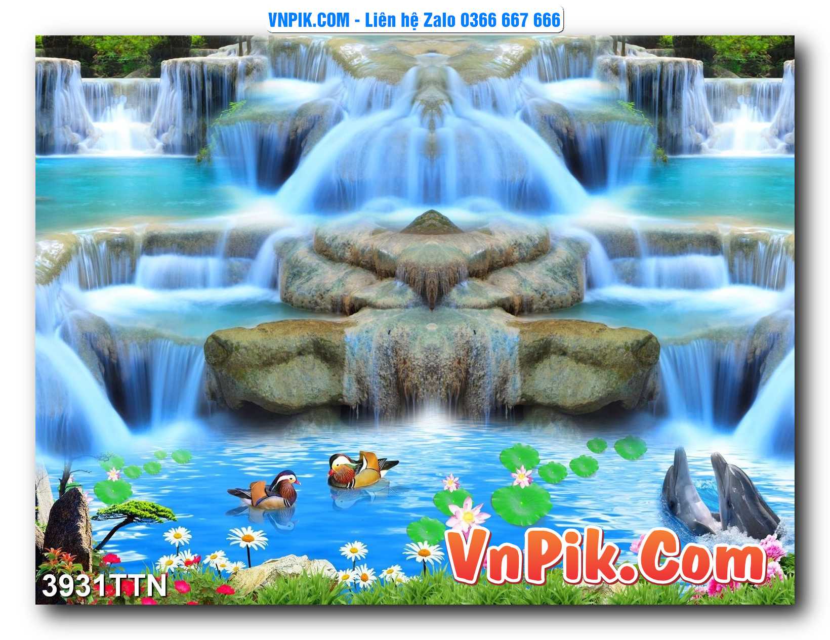 Tranh thác nước – Tranh phong thủy – Tranh treo tường mã 3931TTN