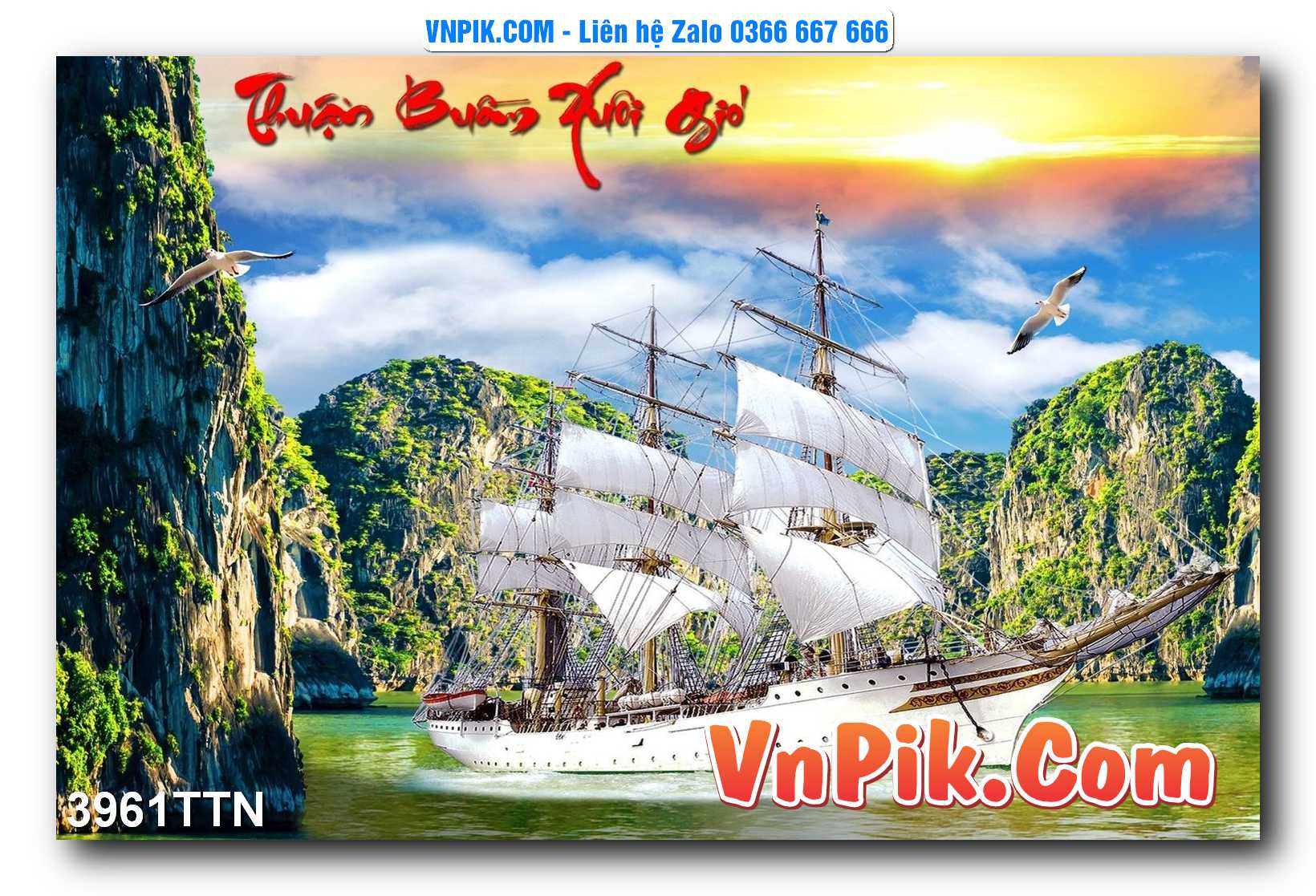 Tranh thác nước – Tranh phong thủy – Tranh treo tường mã 3961TTN