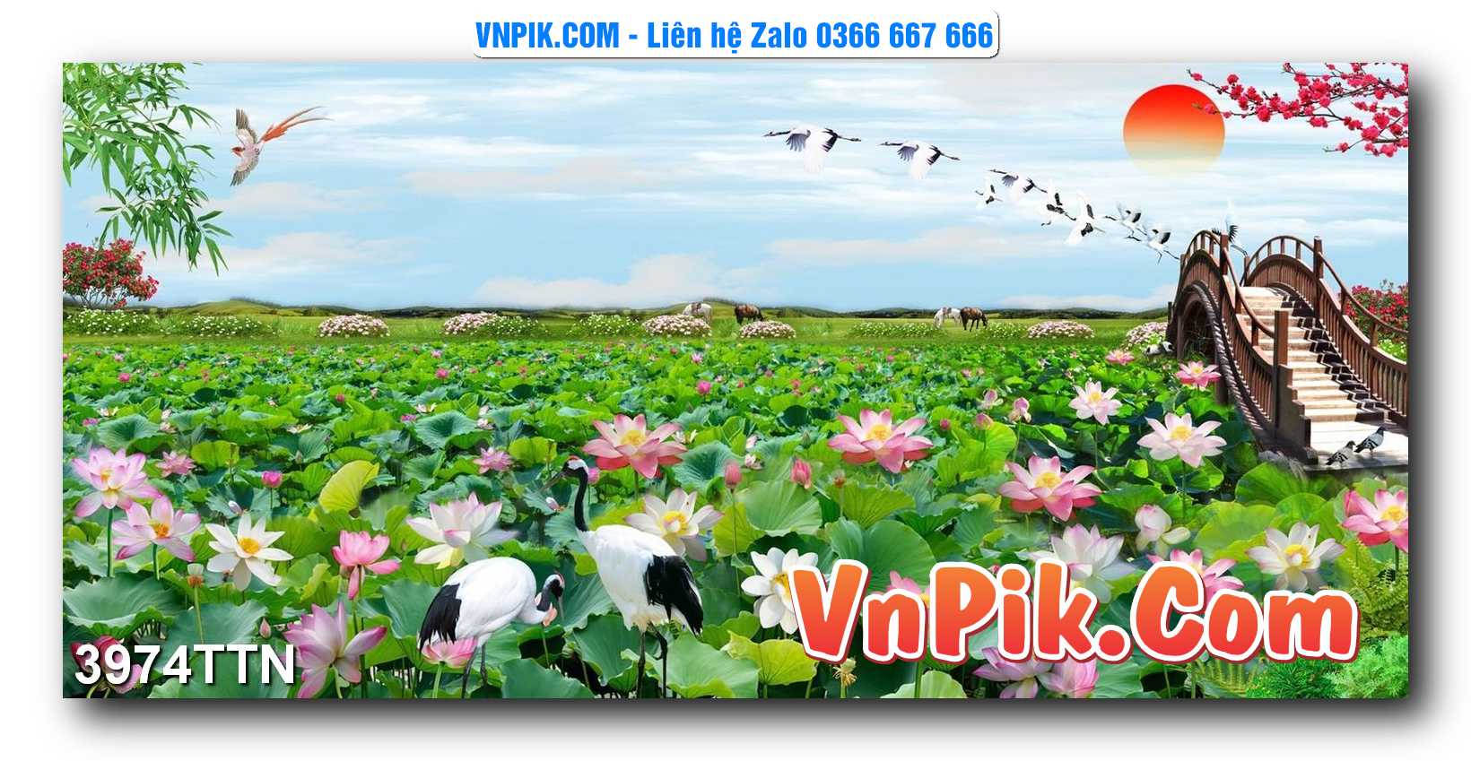 Tranh thác nước – Tranh phong thủy – Tranh treo tường mã 3974TTN