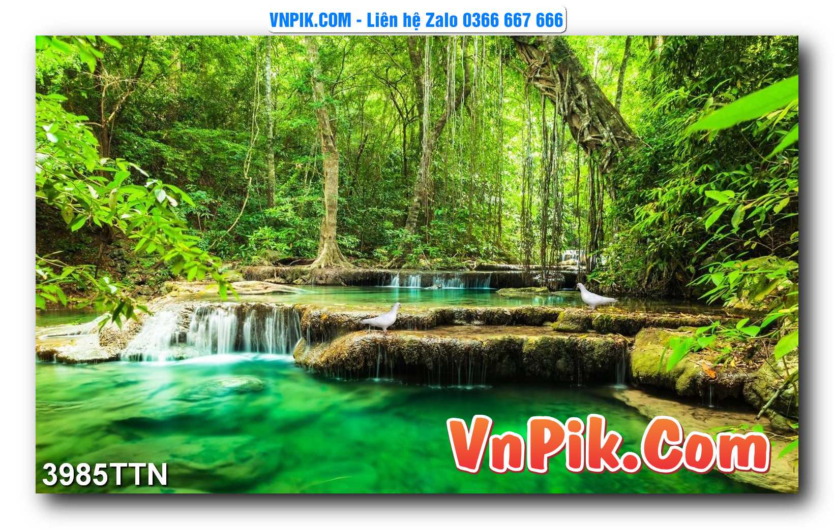 Tranh thác nước – Tranh phong thủy – Tranh treo tường mã 3985TTN