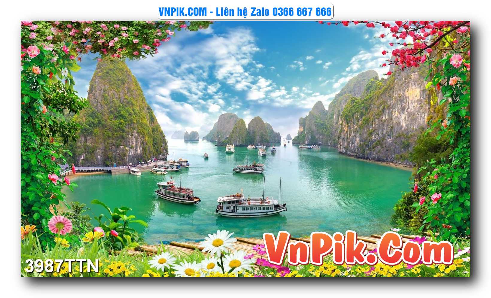 Tranh thác nước – Tranh phong thủy – Tranh treo tường mã 3987TTN