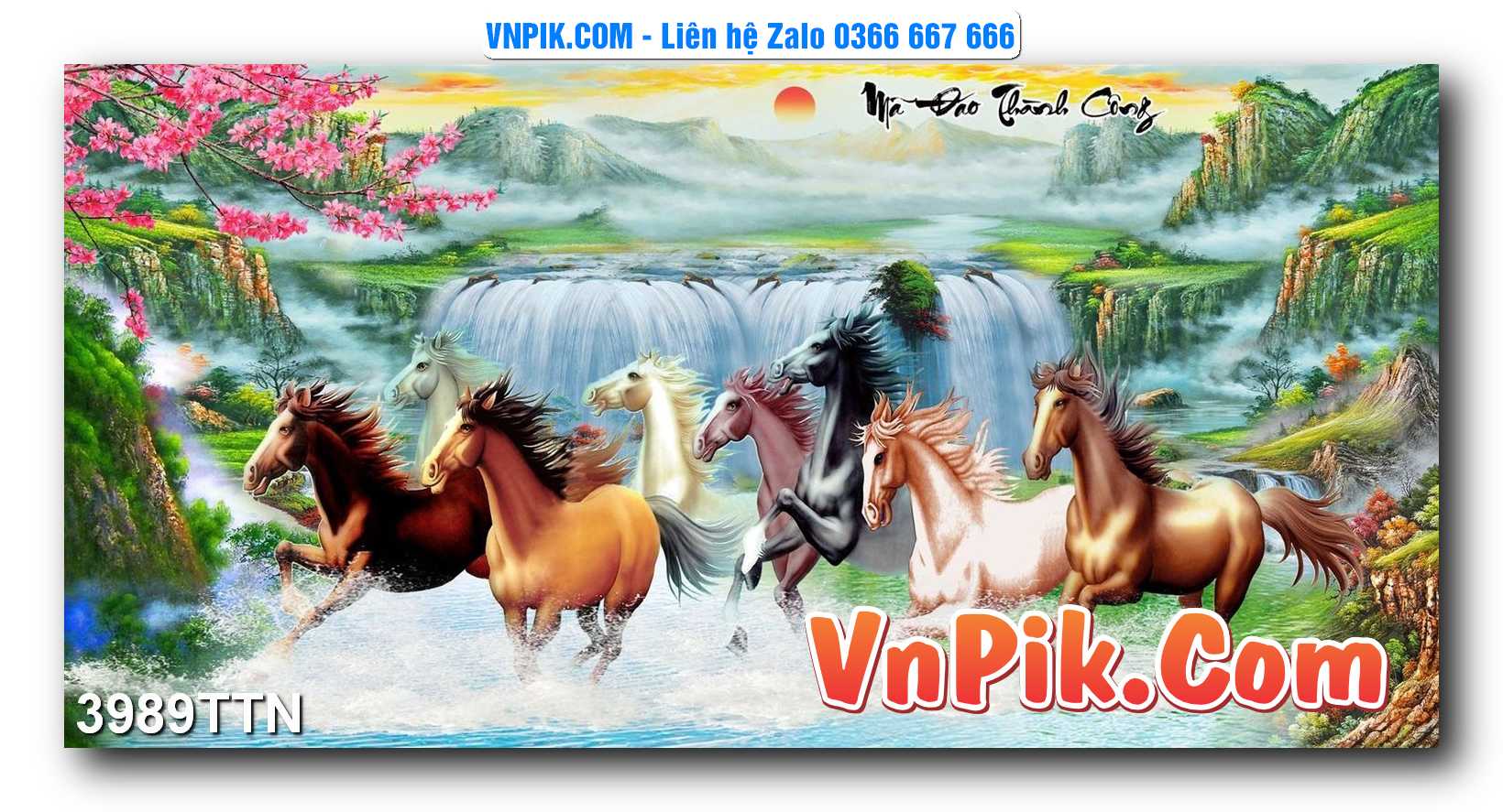 Tranh thác nước – Tranh phong thủy – Tranh treo tường mã 3989TTN