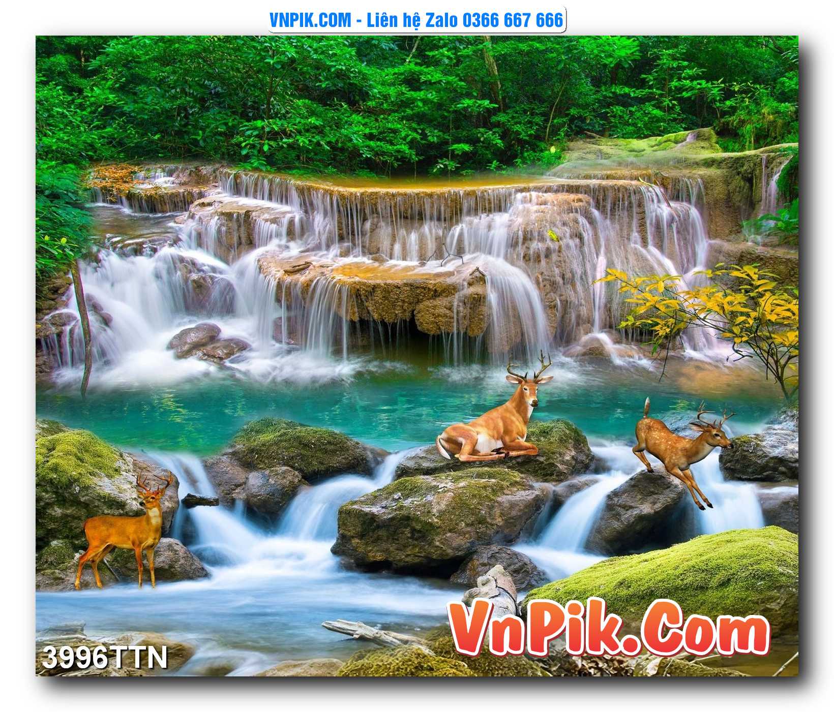 Tranh thác nước – Tranh phong thủy – Tranh treo tường mã 3996TTN