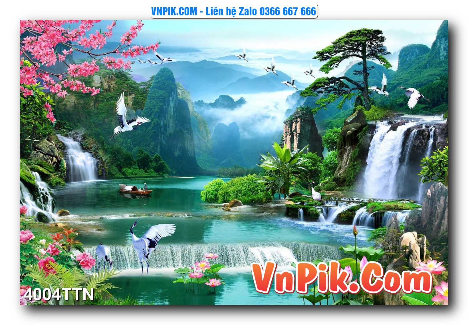 Tranh thác nước – Tranh phong thủy – Tranh treo tường mã 4004TTN
