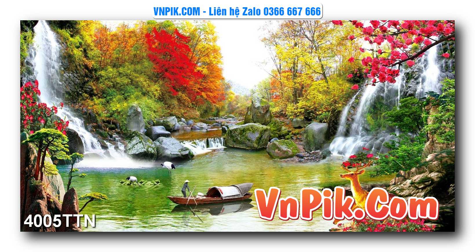 Tranh thác nước – Tranh phong thủy – Tranh treo tường mã 4005TTN