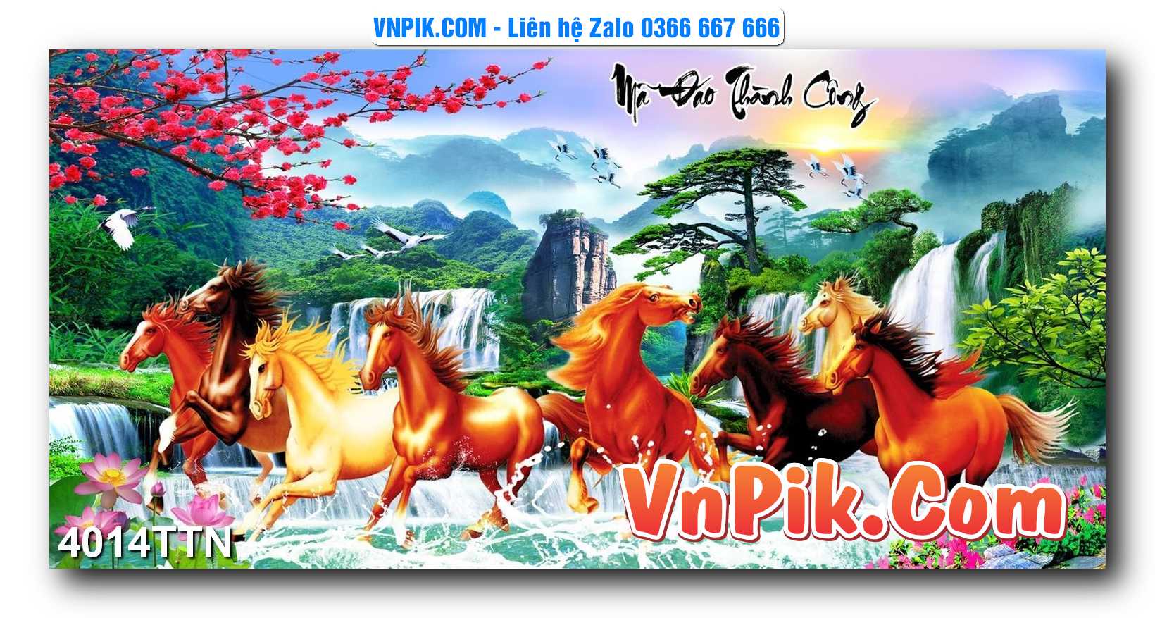 Tranh thác nước – Tranh phong thủy – Tranh treo tường mã 4014TTN