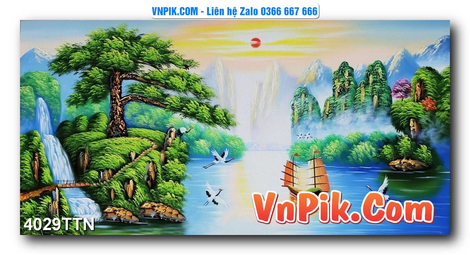 Tranh thác nước – Tranh phong thủy – Tranh treo tường mã 4029TTN
