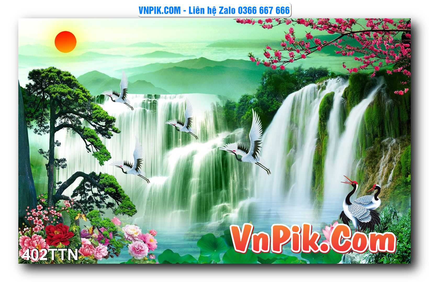 Tranh thác nước – Tranh phong thủy – Tranh treo tường mã 402TTN