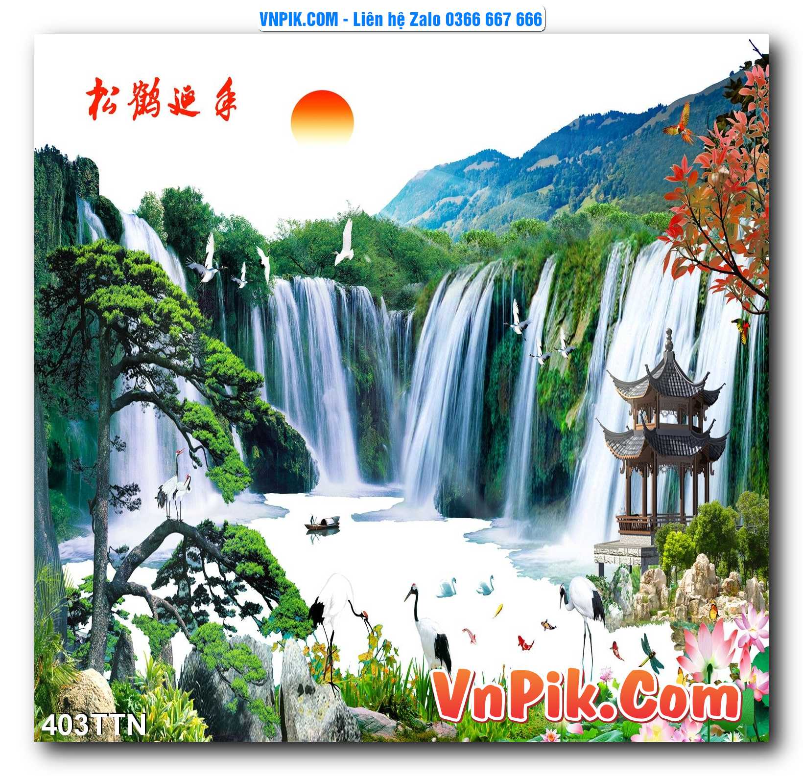 Tranh thác nước – Tranh phong thủy – Tranh treo tường mã 403TTN