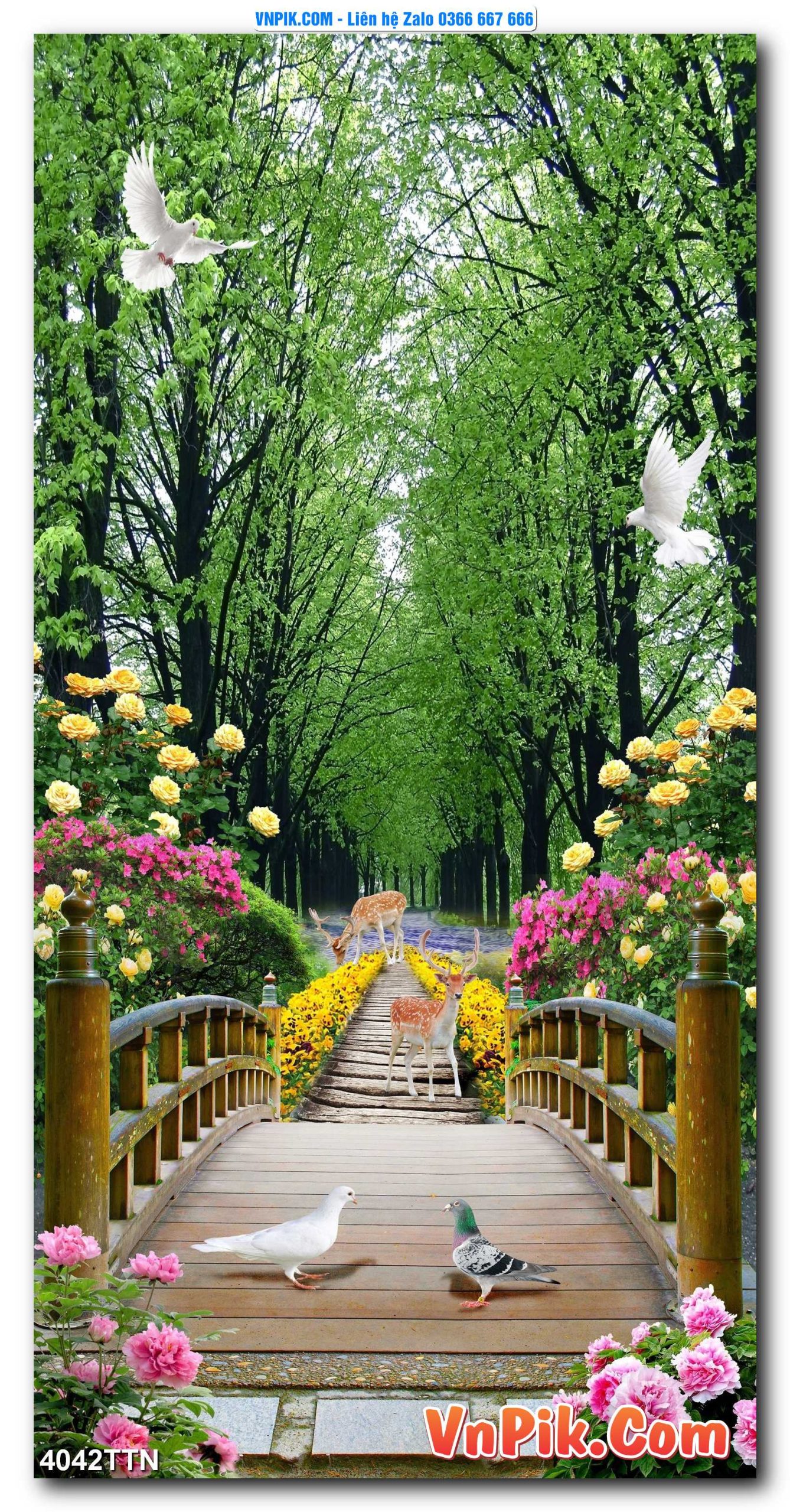 Tranh thác nước – Tranh phong thủy – Tranh treo tường mã 4042TTN
