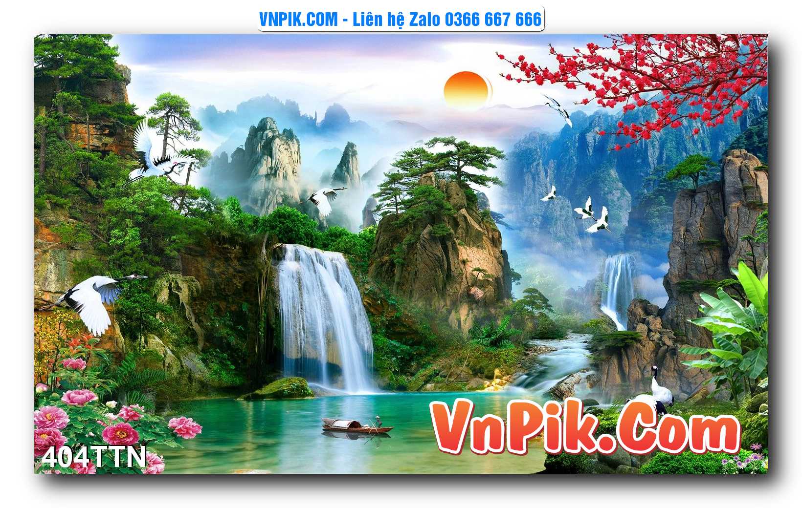Tranh thác nước – Tranh phong thủy – Tranh treo tường mã 404TTN