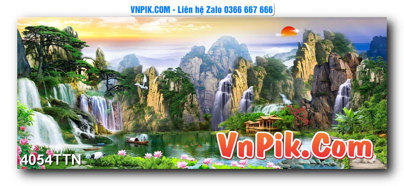 Tranh thác nước – Tranh phong thủy – Tranh treo tường mã 4054TTN