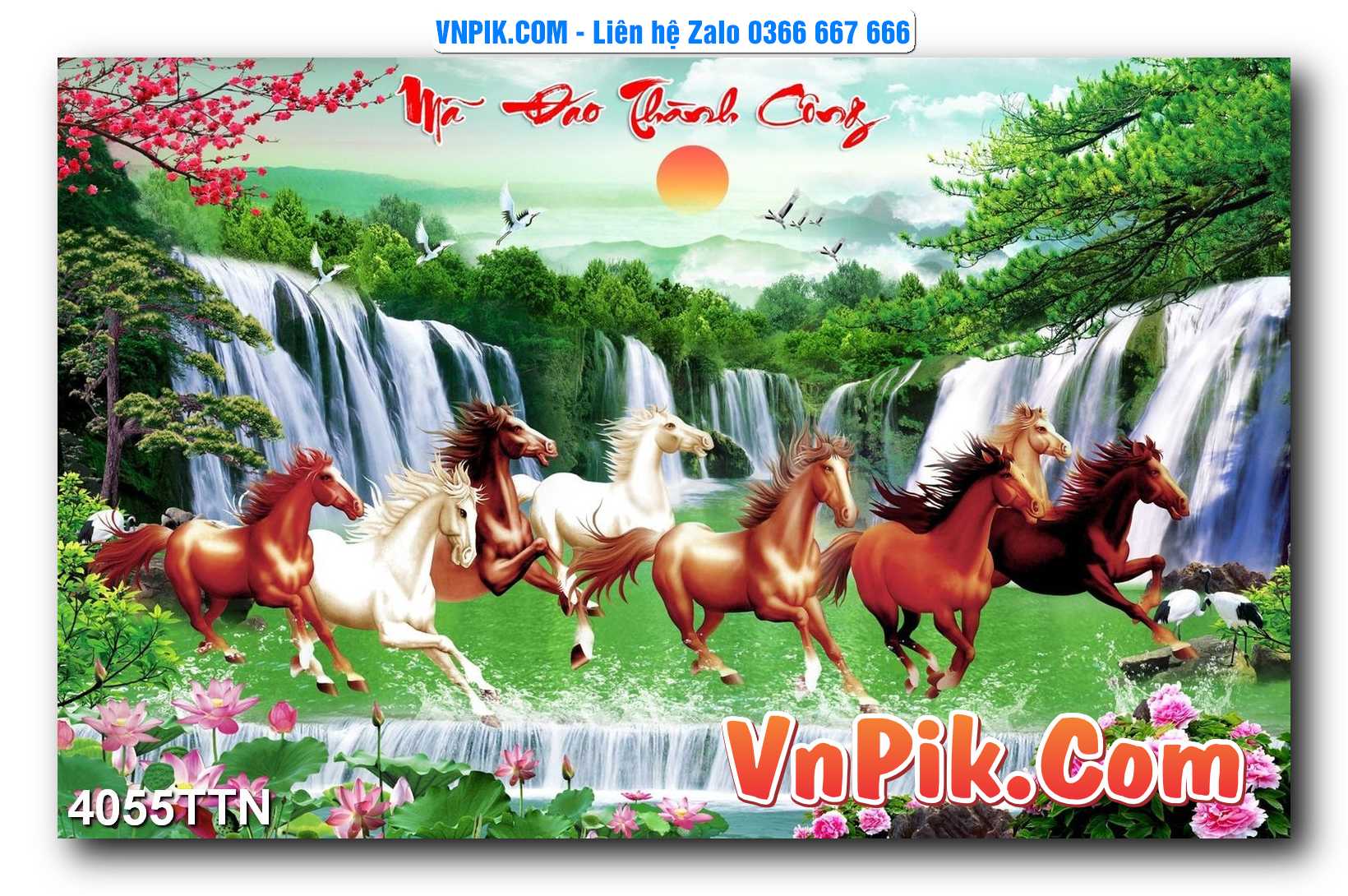 Tranh thác nước – Tranh phong thủy – Tranh treo tường mã 4055TTN
