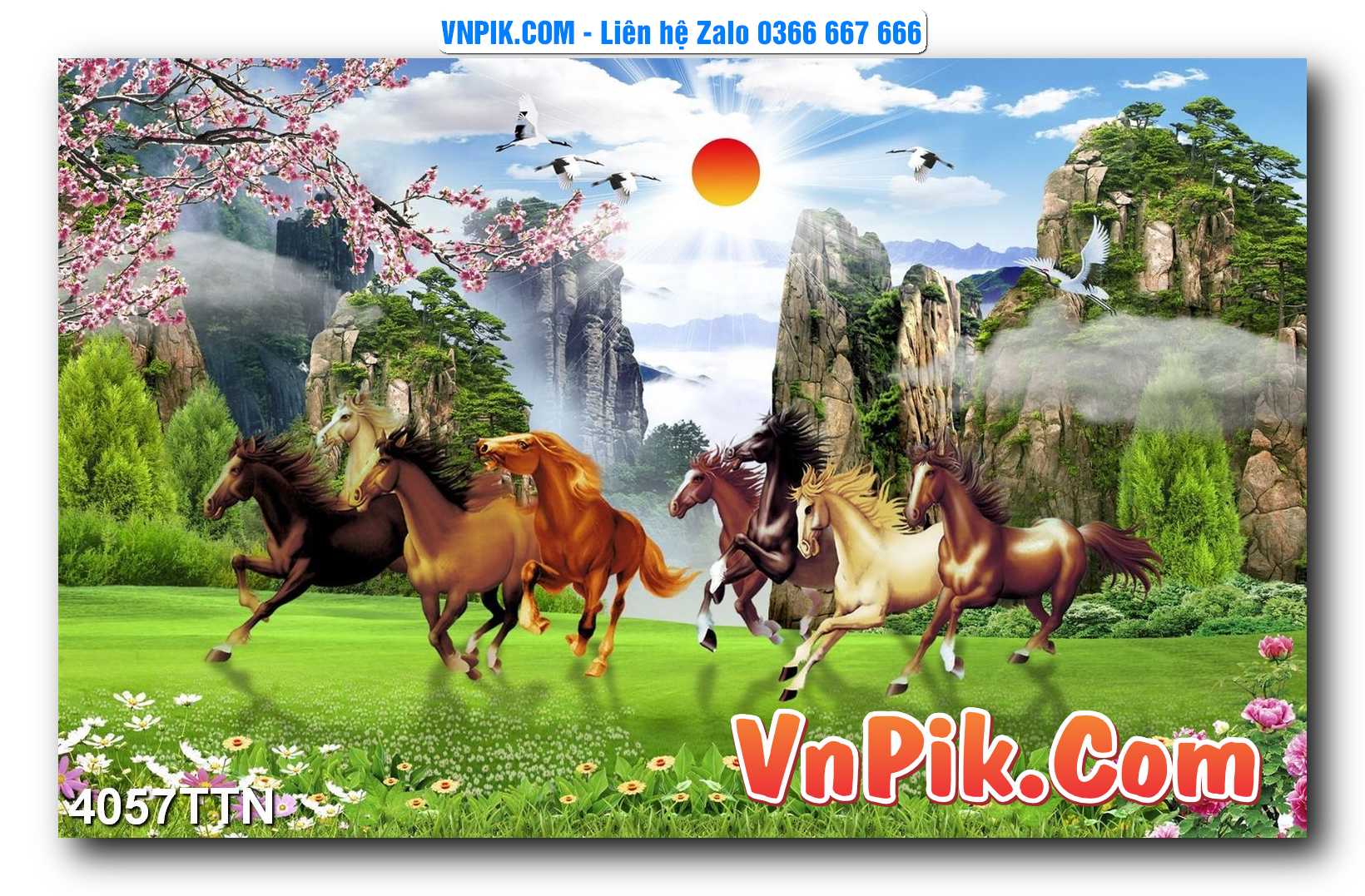 Tranh thác nước – Tranh phong thủy – Tranh treo tường mã 4057TTN