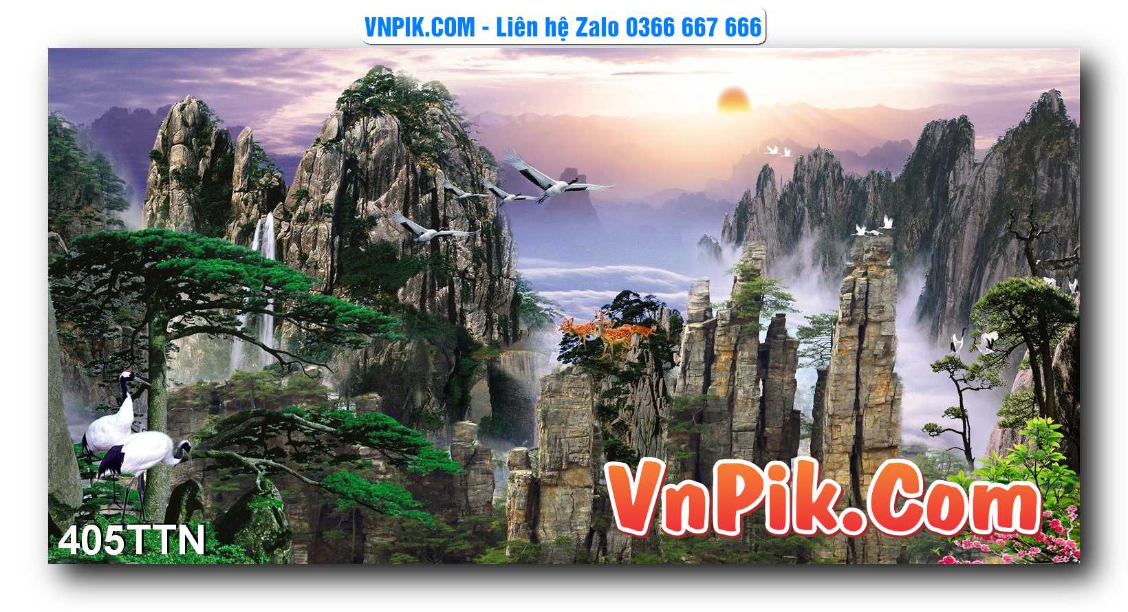 Tranh thác nước – Tranh phong thủy – Tranh treo tường mã 405TTN