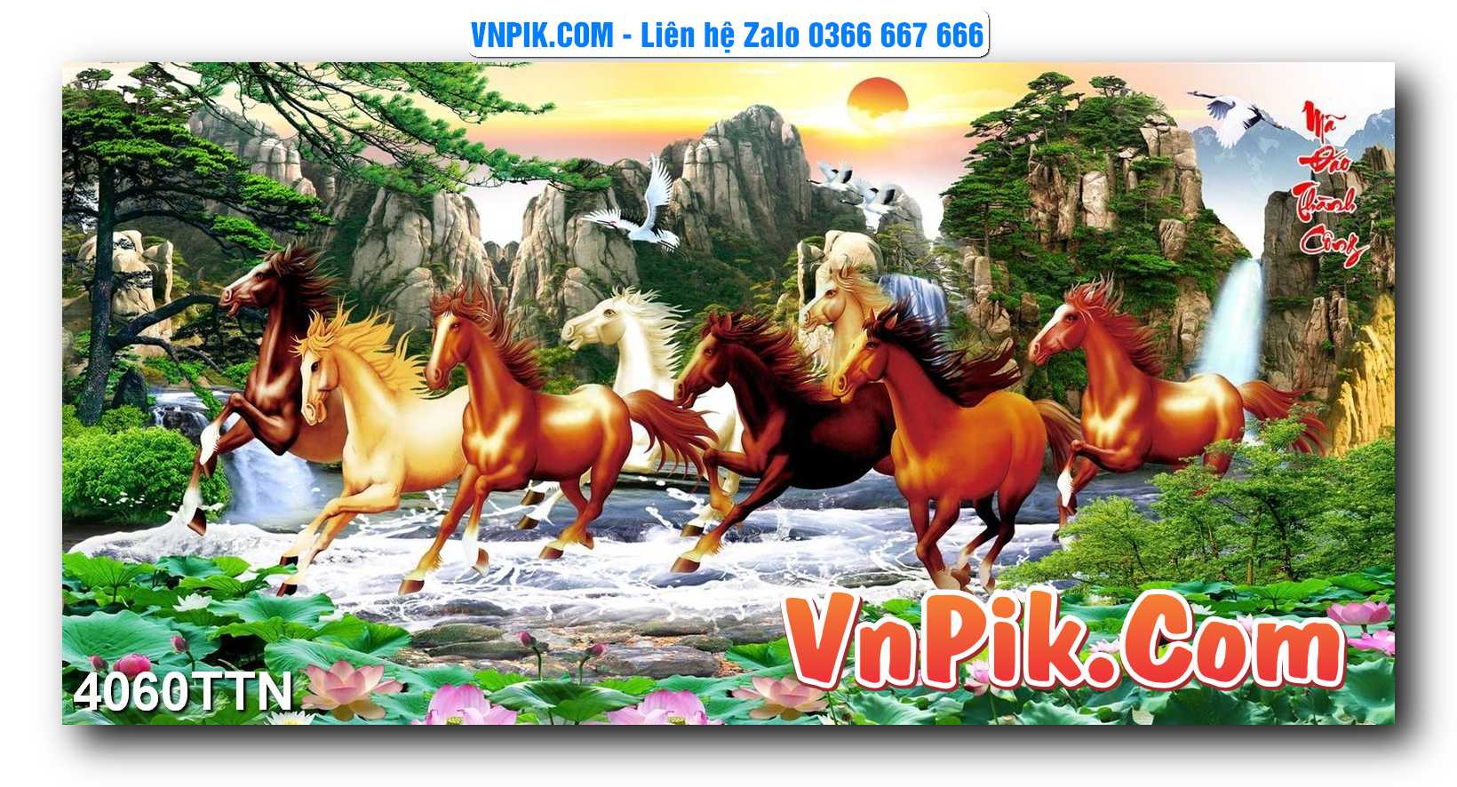 Tranh thác nước – Tranh phong thủy – Tranh treo tường mã 4060TTN