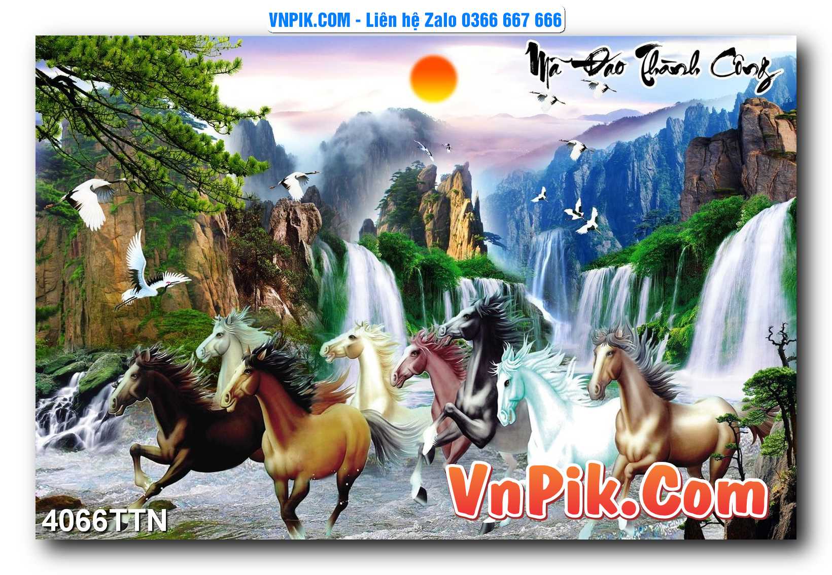 Tranh thác nước – Tranh phong thủy – Tranh treo tường mã 4066TTN