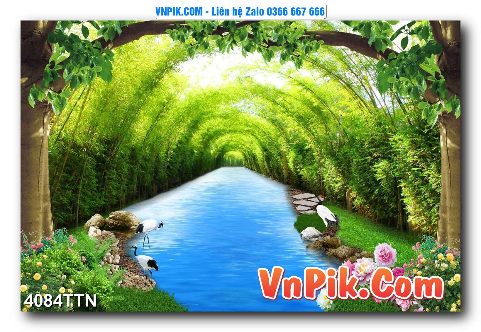 Tranh thác nước – Tranh phong thủy – Tranh treo tường mã 4084TTN