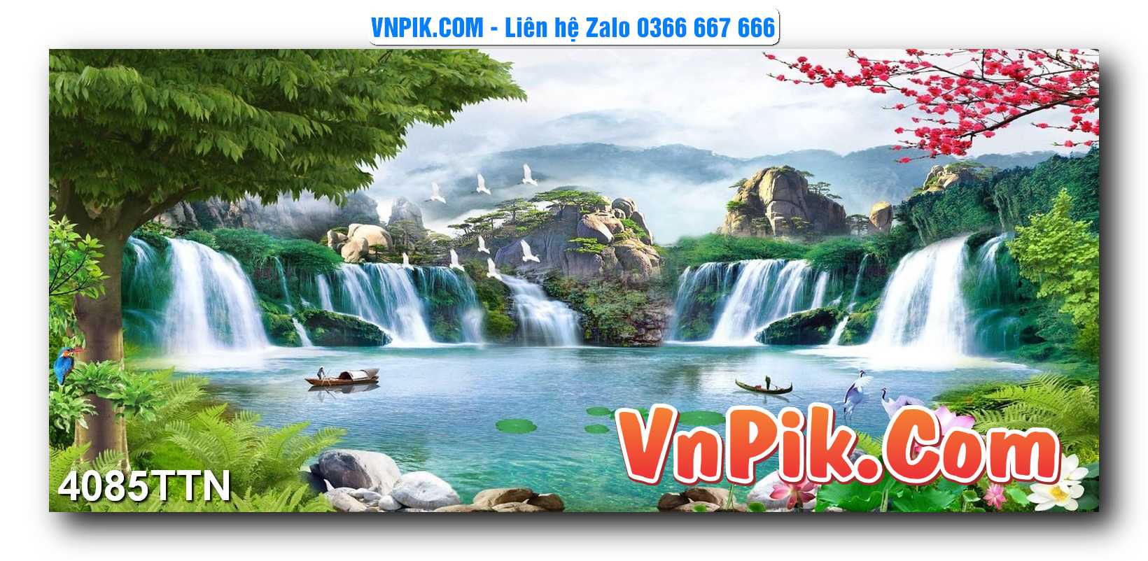 Tranh thác nước – Tranh phong thủy – Tranh treo tường mã 4085TTN