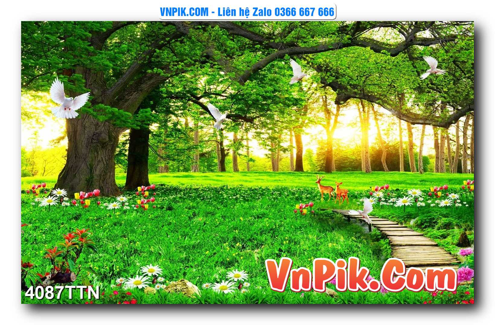 Tranh thác nước – Tranh phong thủy – Tranh treo tường mã 4087TTN