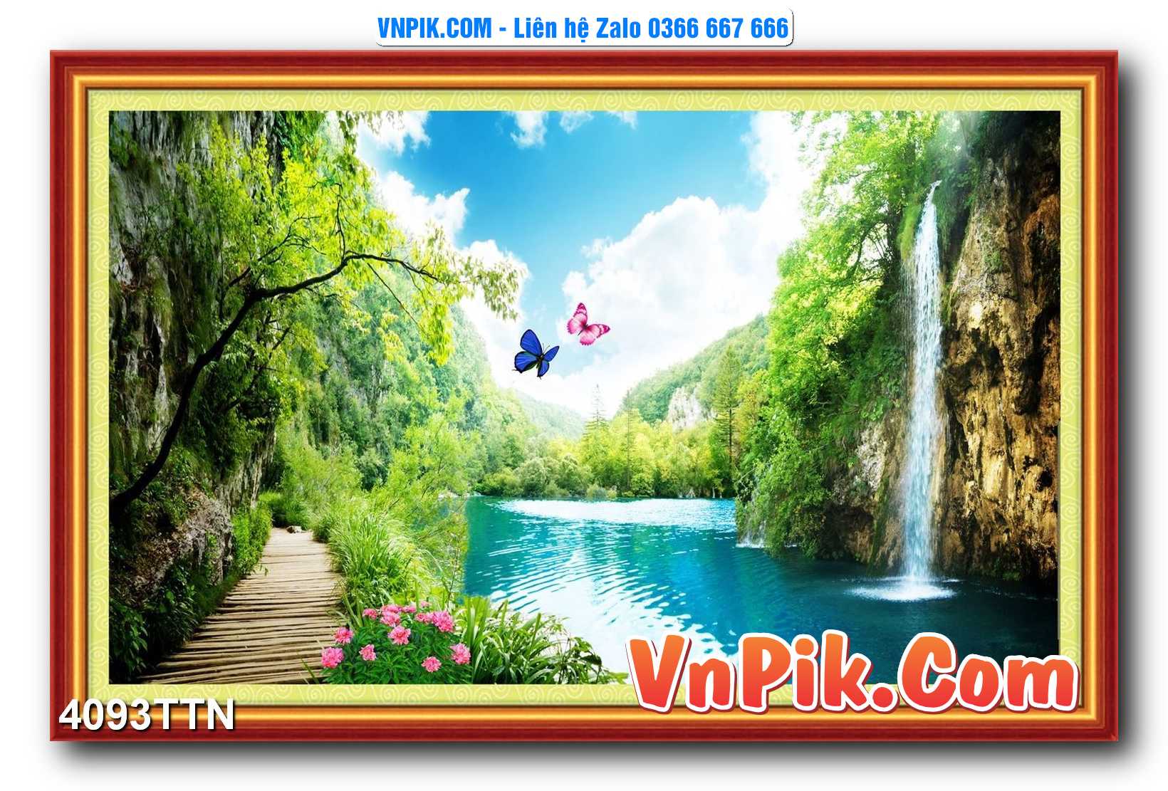 Tranh thác nước – Tranh phong thủy – Tranh treo tường mã 4093TTN