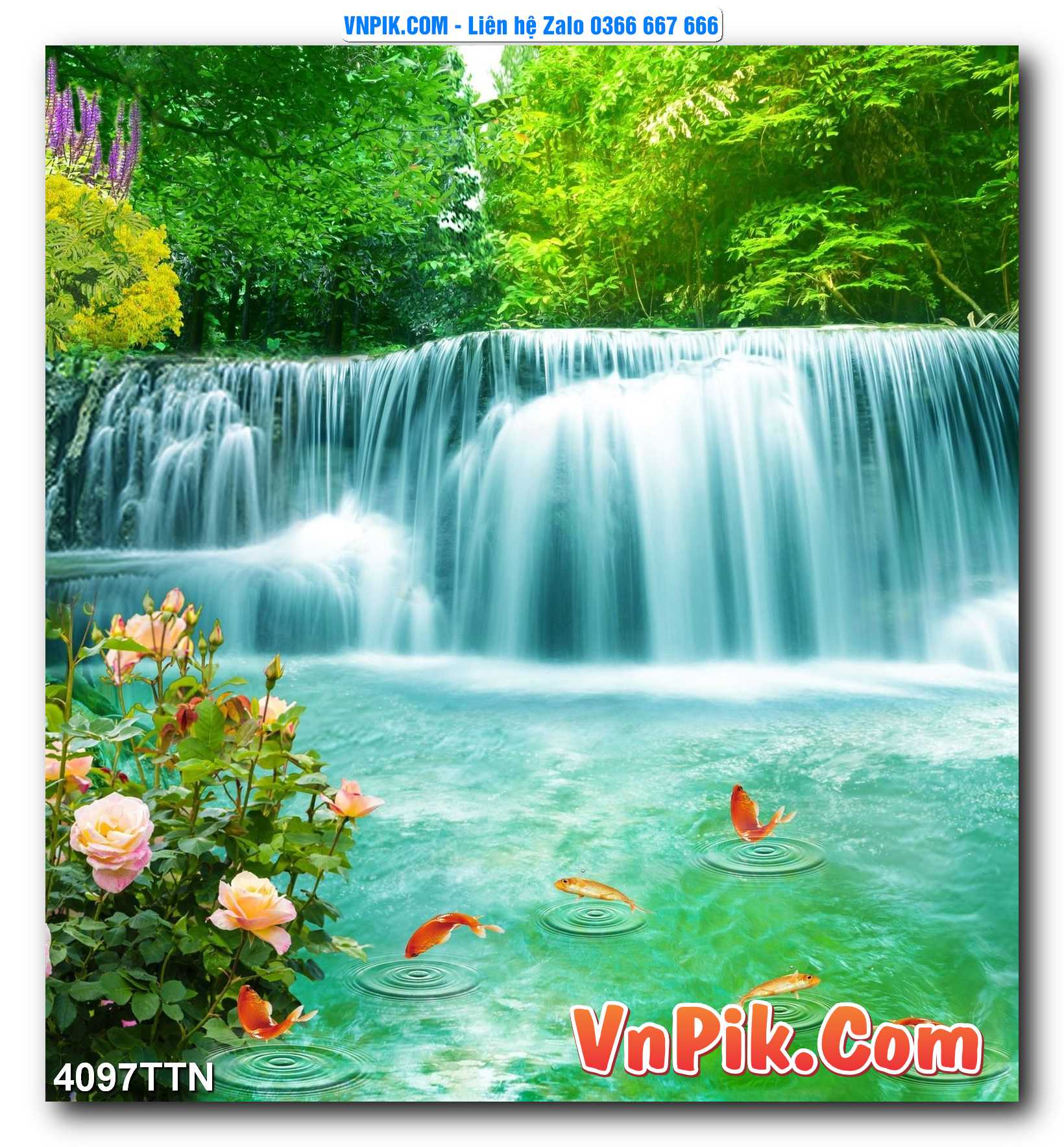 Tranh thác nước – Tranh phong thủy – Tranh treo tường mã 4097TTN