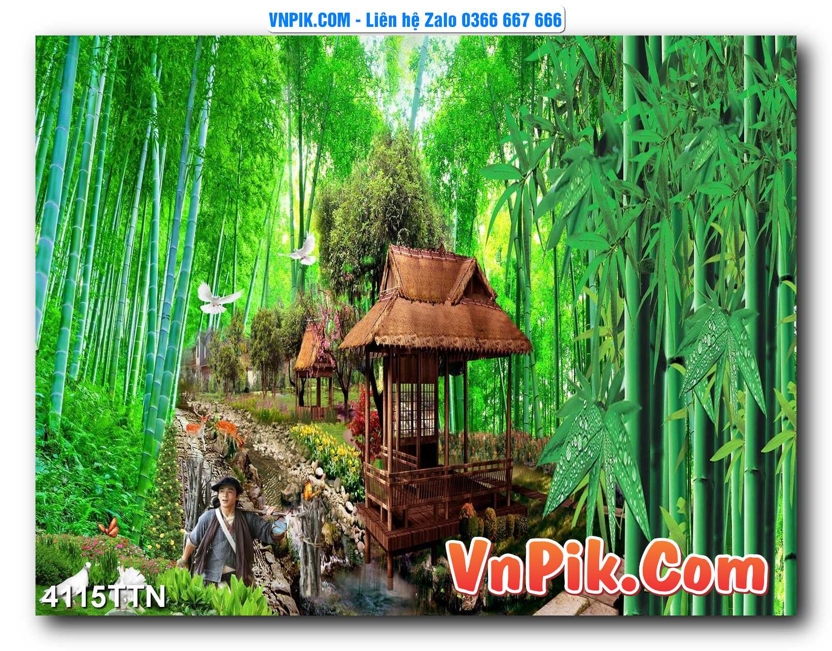 Tranh thác nước – Tranh phong thủy – Tranh treo tường mã 4115TTN