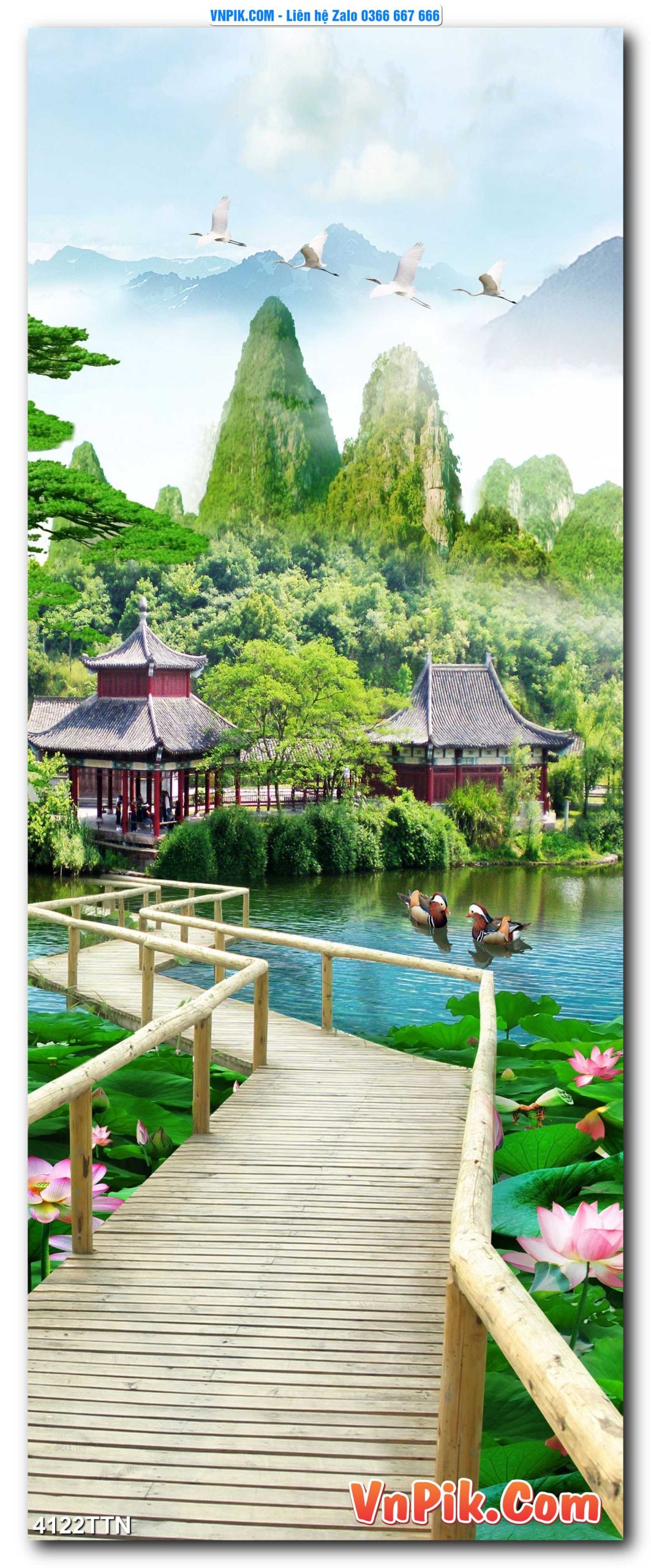 Tranh thác nước – Tranh phong thủy – Tranh treo tường mã 4122TTN
