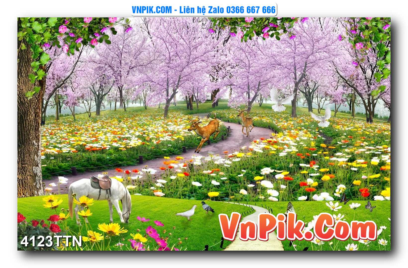 Tranh thác nước – Tranh phong thủy – Tranh treo tường mã 4123TTN
