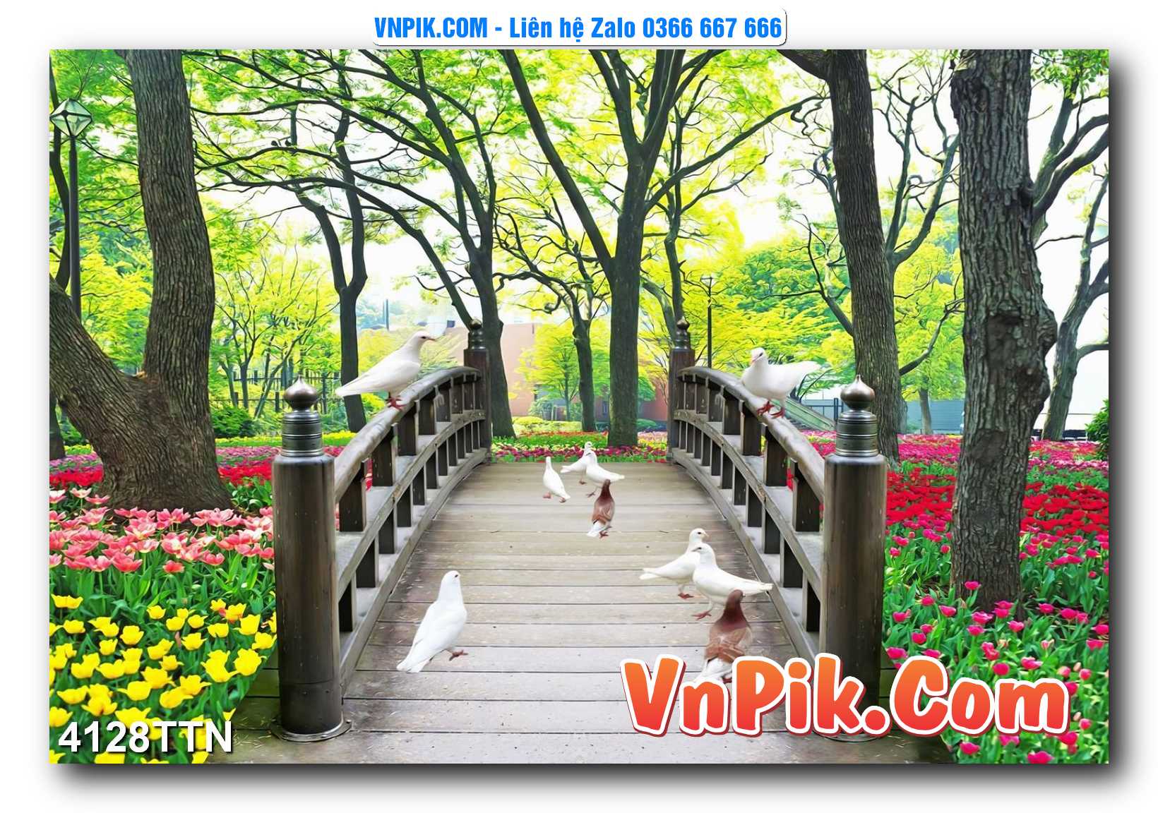 Tranh thác nước – Tranh phong thủy – Tranh treo tường mã 4128TTN