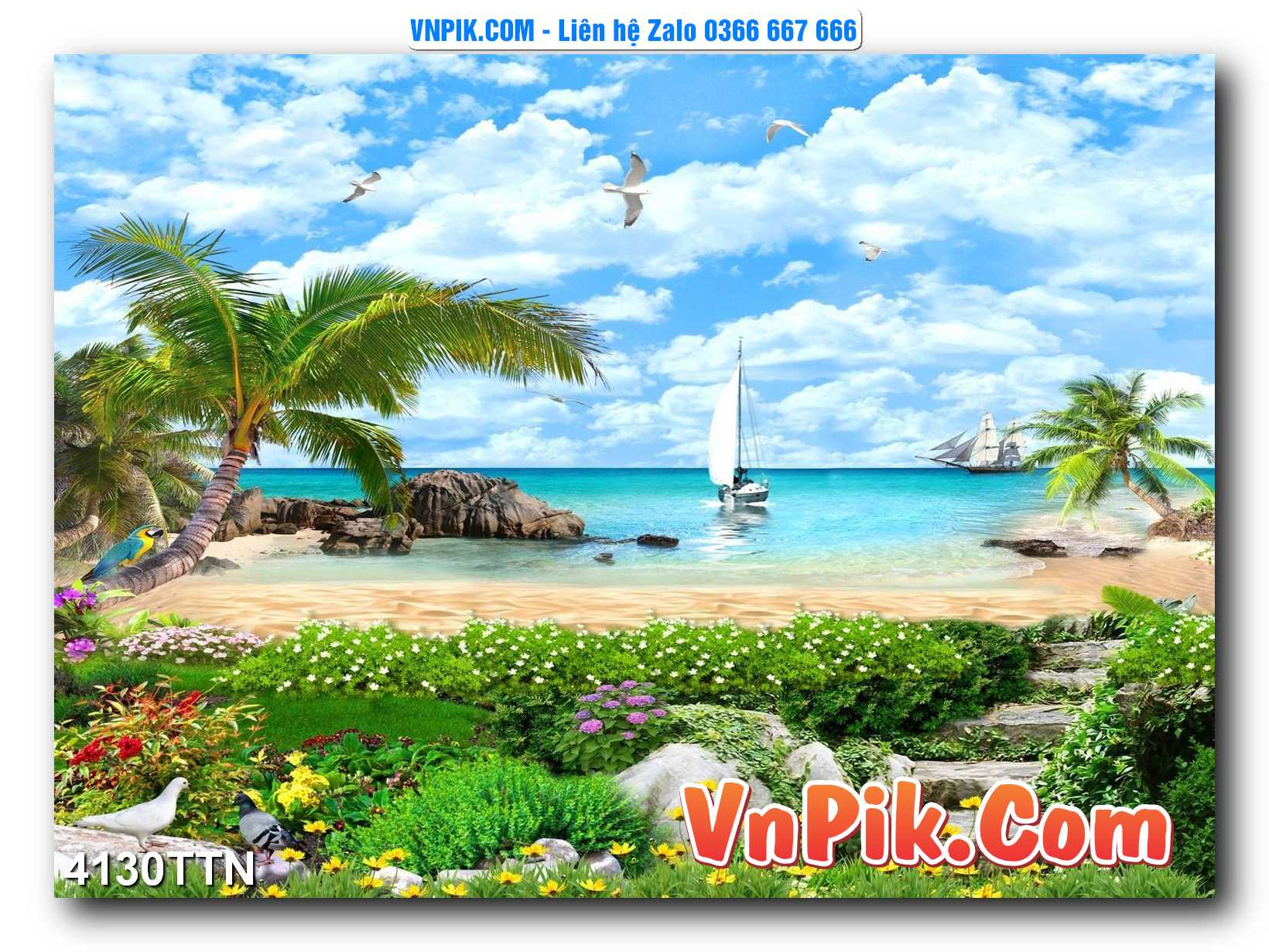 Tranh thác nước – Tranh phong thủy – Tranh treo tường mã 4130TTN