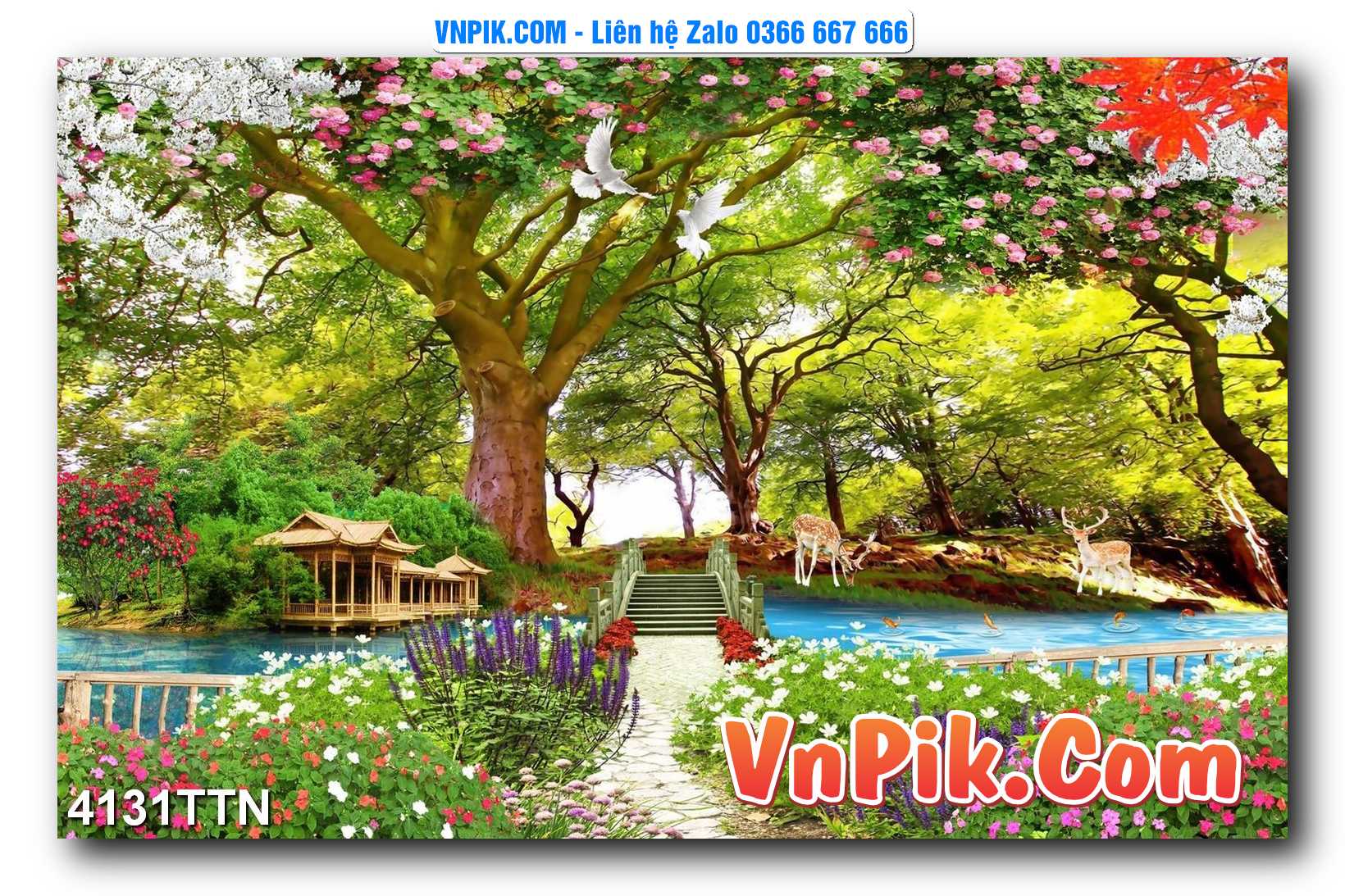Tranh thác nước – Tranh phong thủy – Tranh treo tường mã 4131TTN