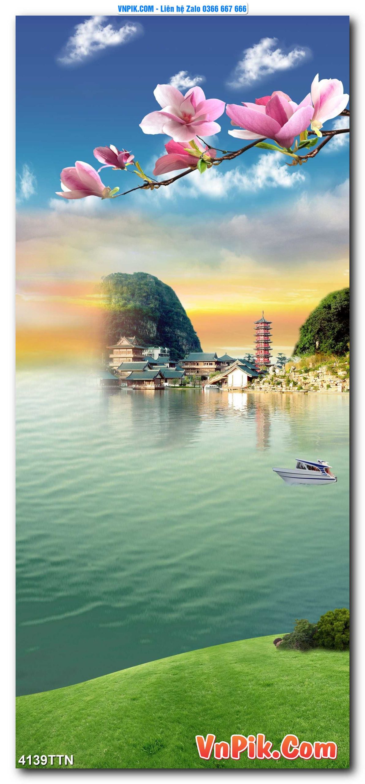 Tranh thác nước – Tranh phong thủy – Tranh treo tường mã 4139TTN