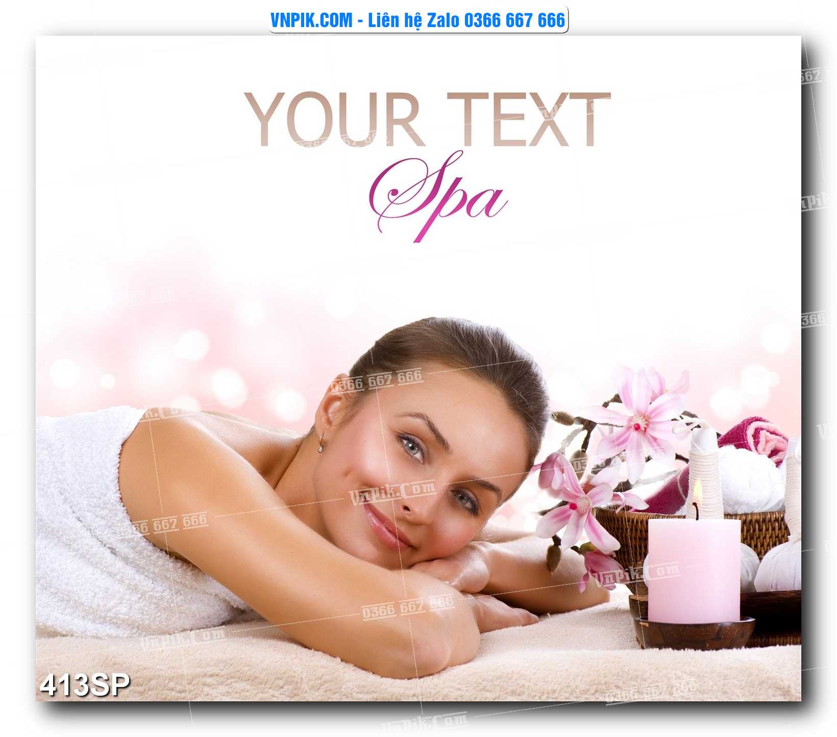 Mẫu tranh spa treo tường đẹp file vector – psd mẫu 412SP