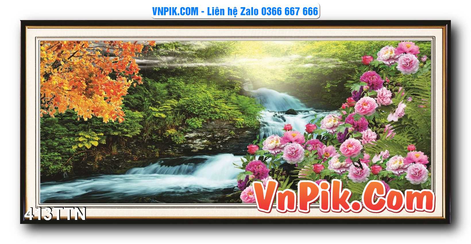 Tranh thác nước – Tranh phong thủy – Tranh treo tường mã 413TTN