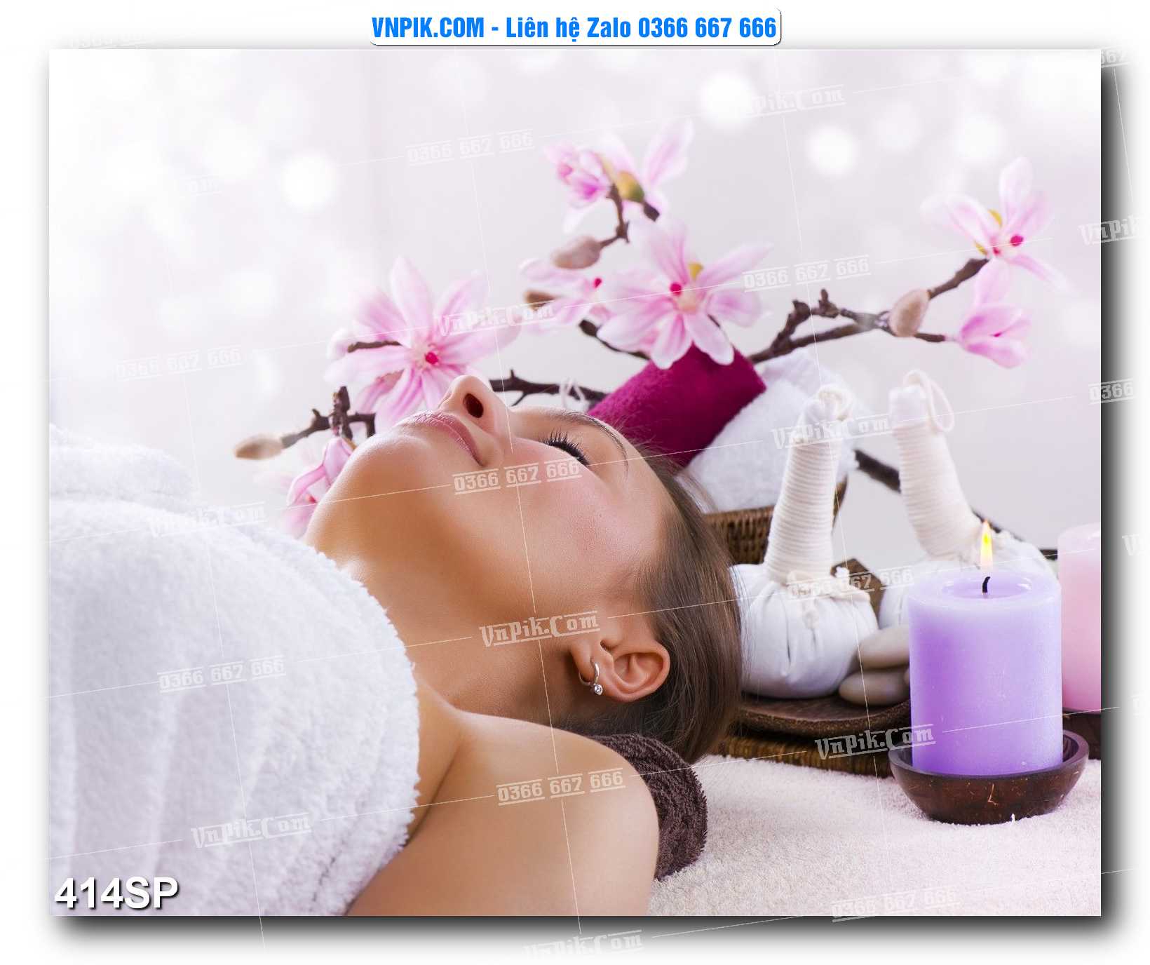 Mẫu tranh spa treo tường đẹp file vector – psd mẫu 414SP