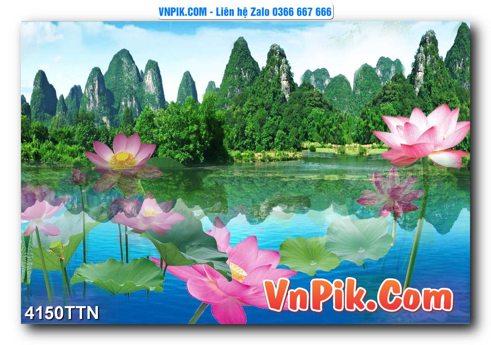Tranh thác nước – Tranh phong thủy – Tranh treo tường mã 4150TTN