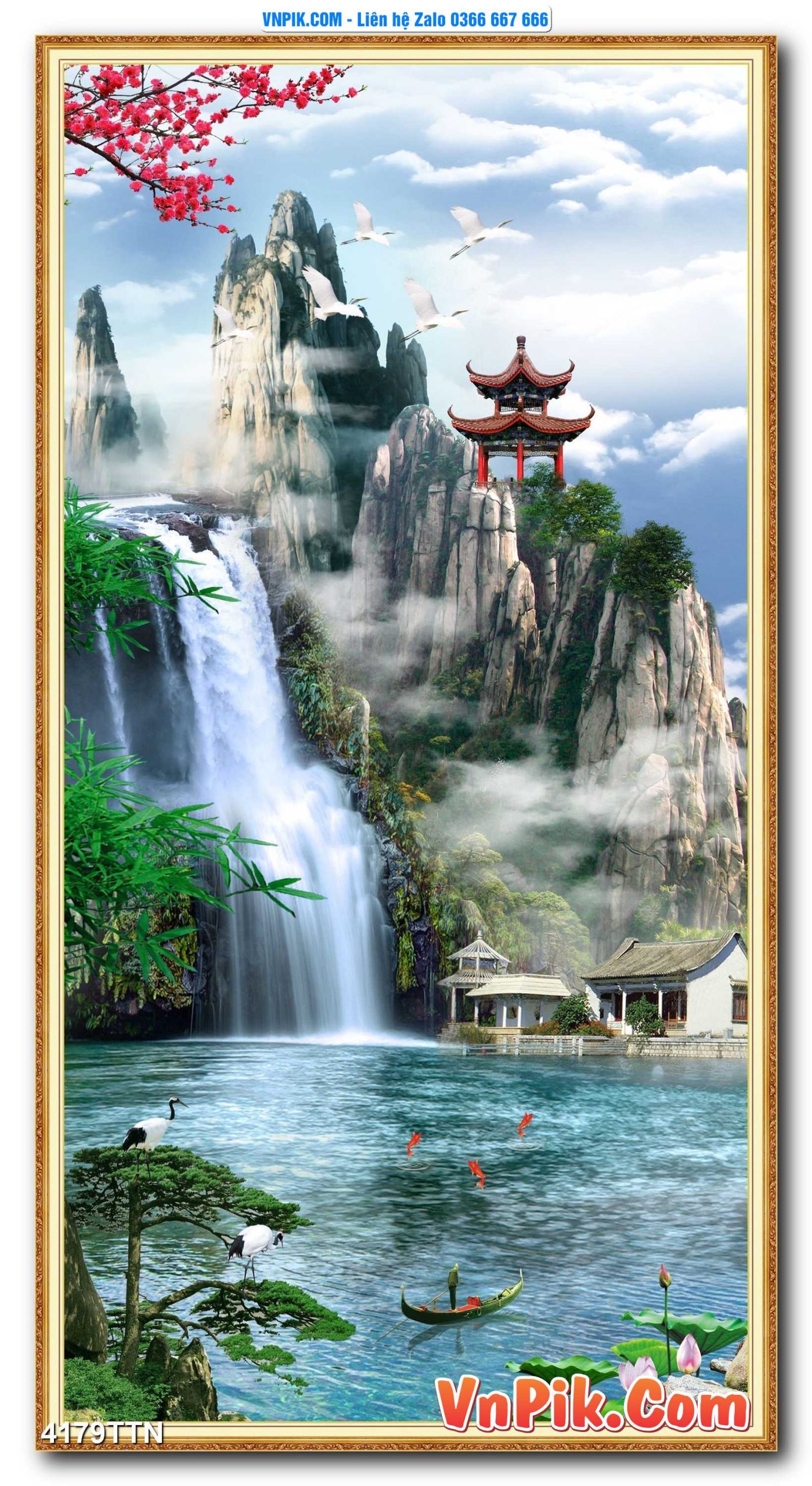 Tranh thác nước – Tranh phong thủy – Tranh treo tường mã 4179TTN
