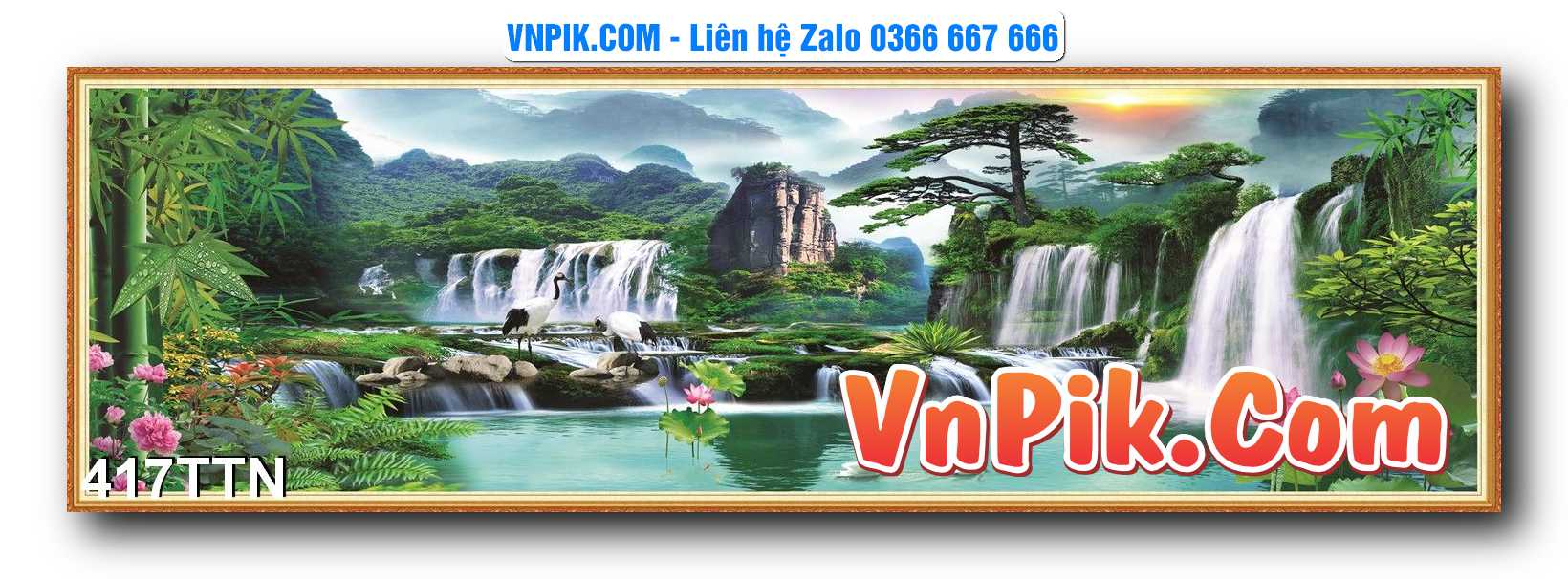 Tranh thác nước – Tranh phong thủy – Tranh treo tường mã 417TTN