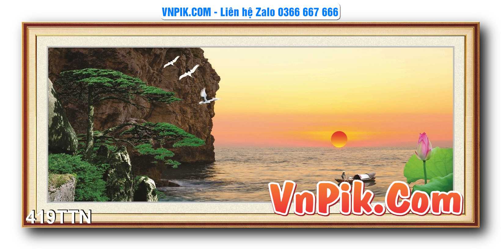 Tranh thác nước – Tranh phong thủy – Tranh treo tường mã 419TTN