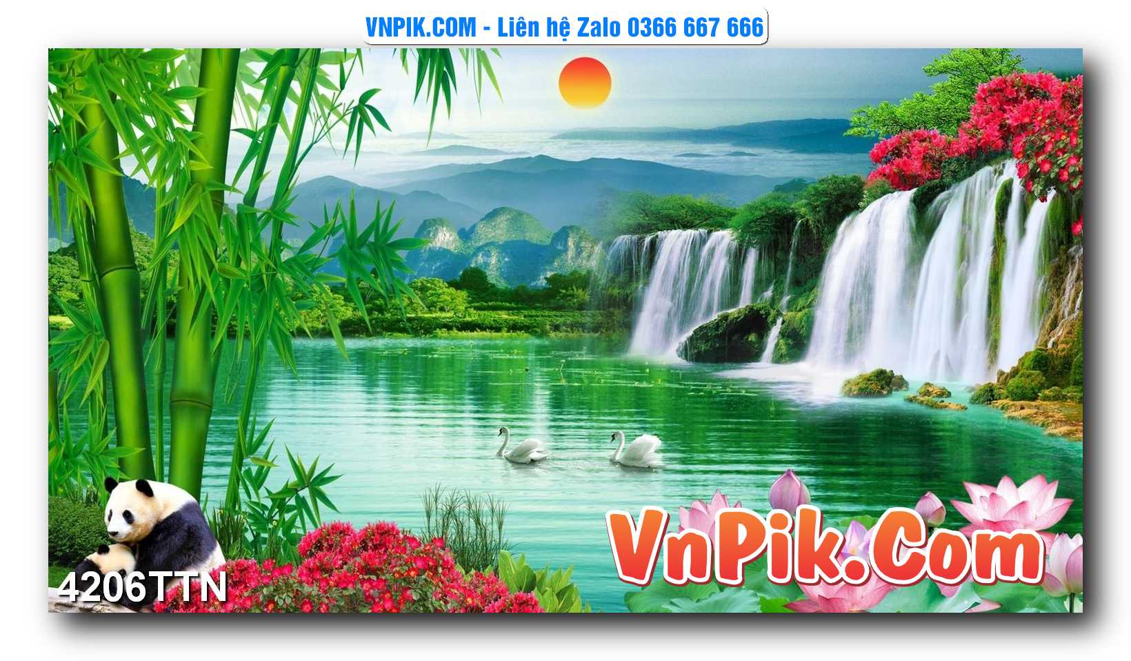 Tranh thác nước – Tranh phong thủy – Tranh treo tường mã 4206TTN