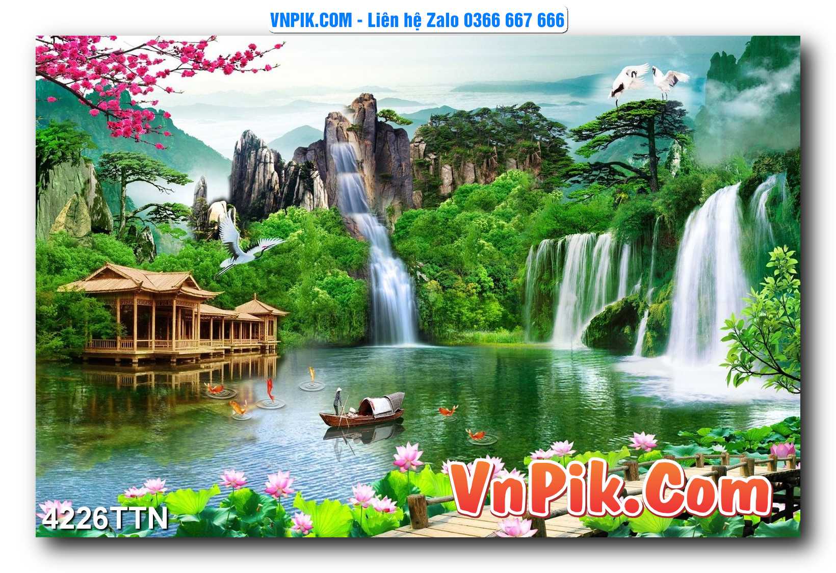 Tranh thác nước – Tranh phong thủy – Tranh treo tường mã 4226TTN