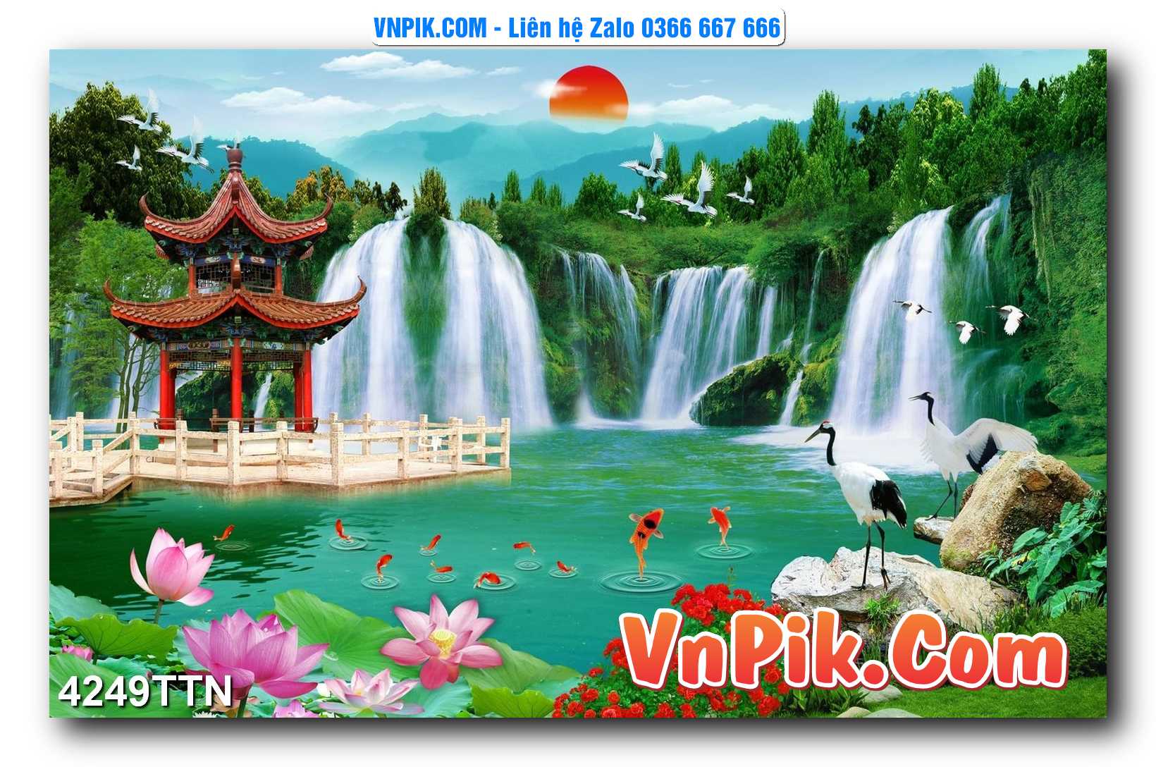 Tranh thác nước – Tranh phong thủy – Tranh treo tường mã 4249TTN
