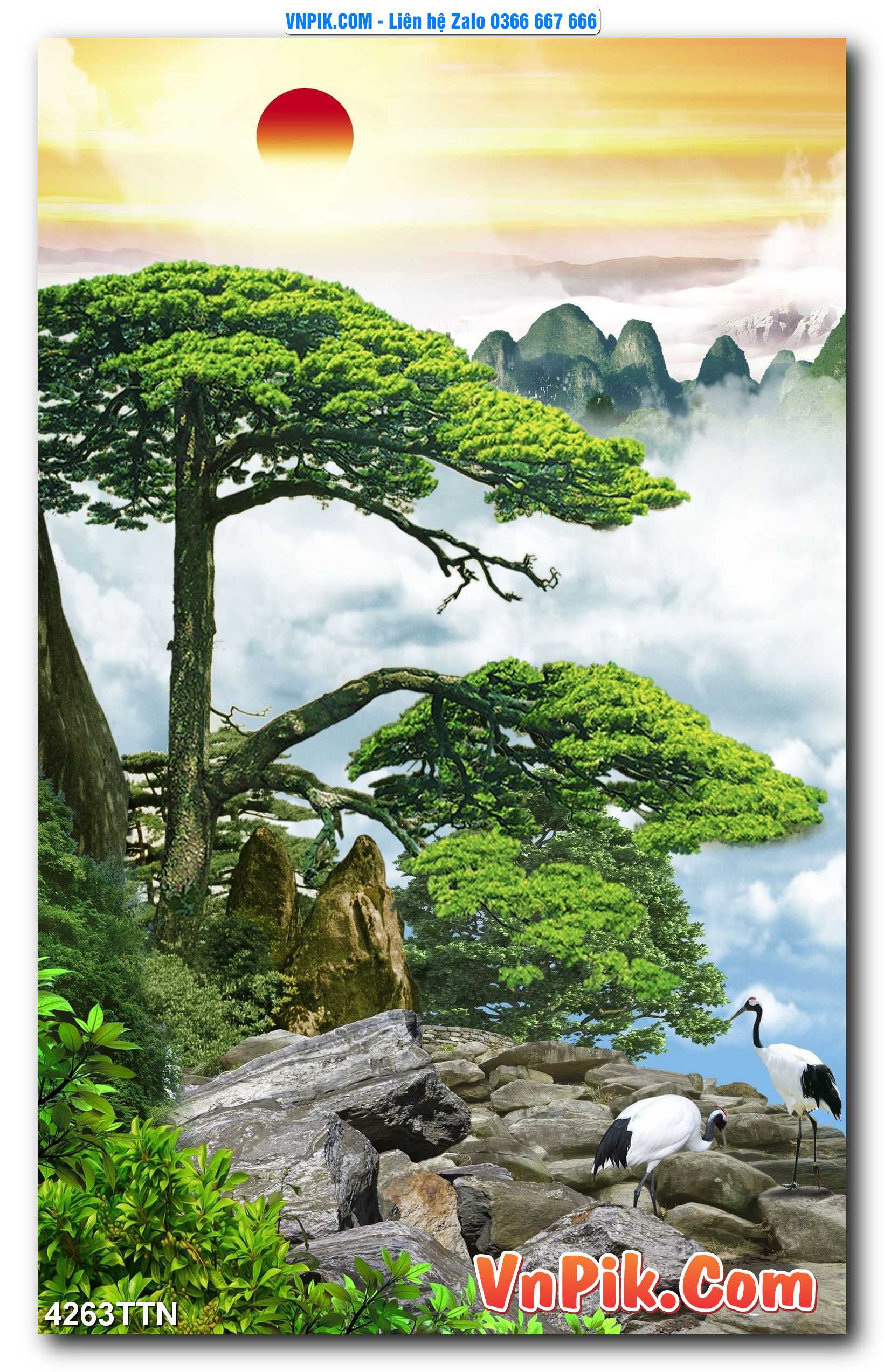 Tranh thác nước – Tranh phong thủy – Tranh treo tường mã 4263TTN