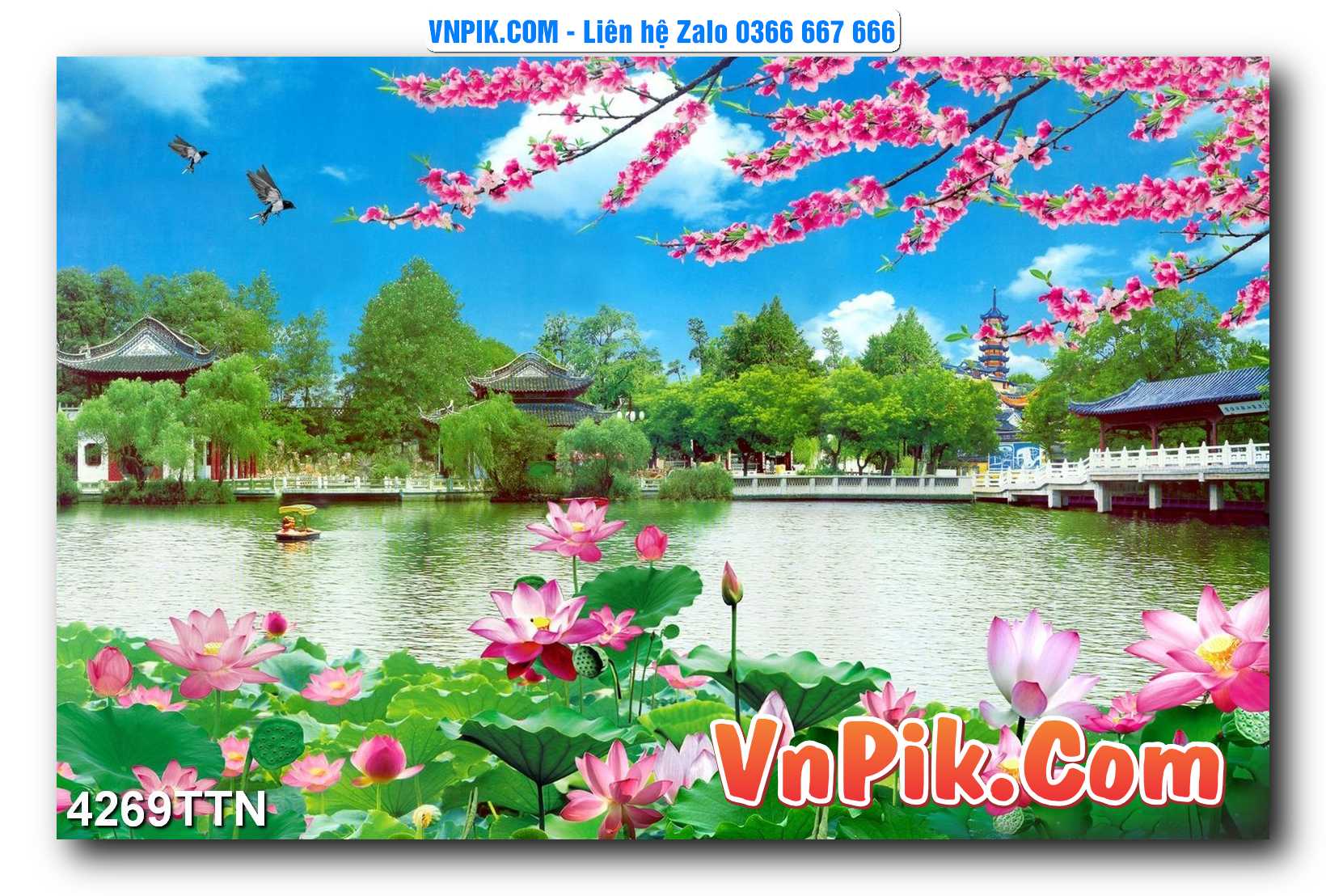 Tranh thác nước – Tranh phong thủy – Tranh treo tường mã 4269TTN