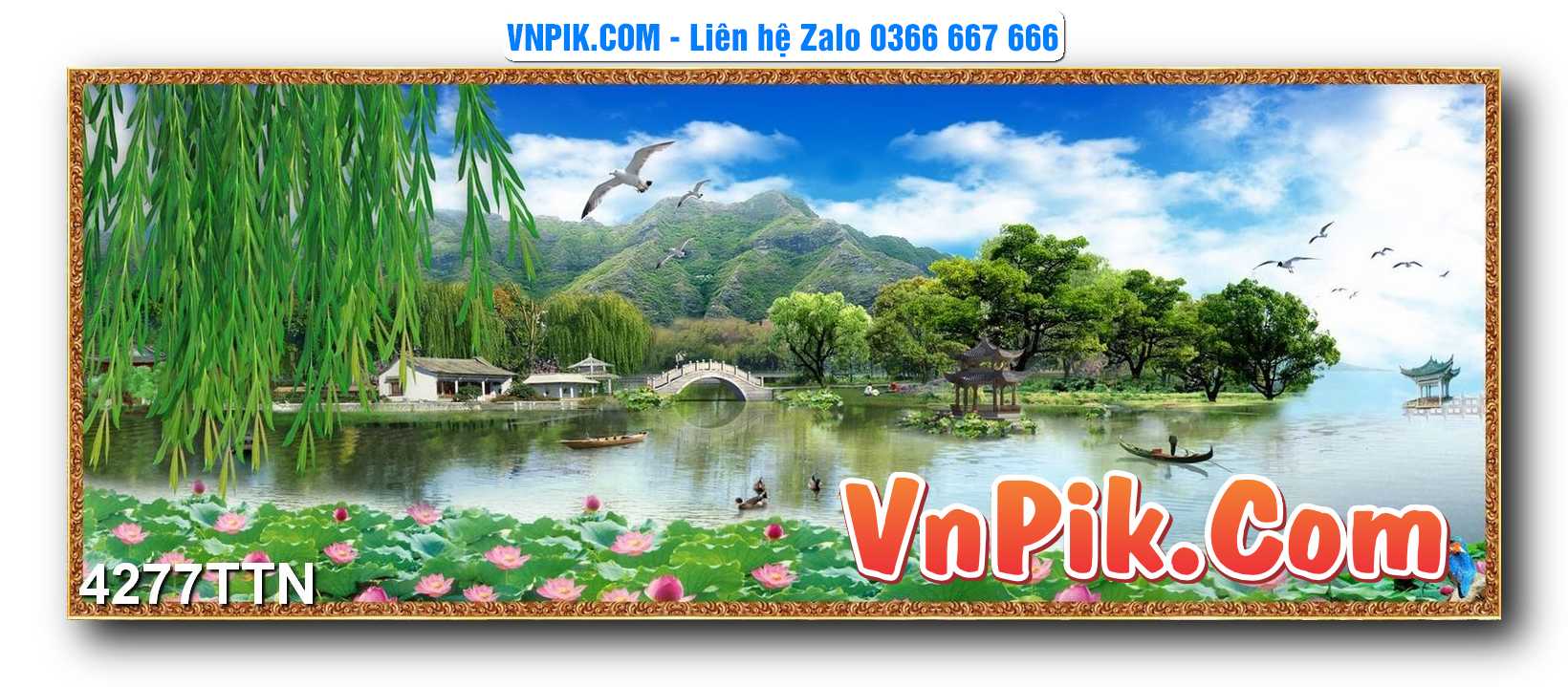 Tranh thác nước – Tranh phong thủy – Tranh treo tường mã 4277TTN