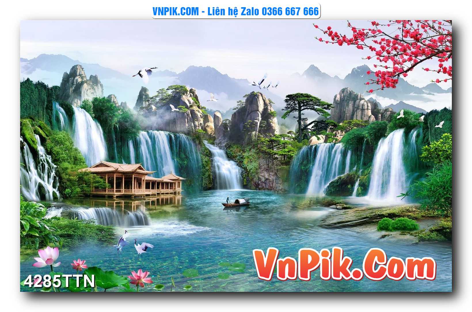 Tranh thác nước – Tranh phong thủy – Tranh treo tường mã 4285TTN