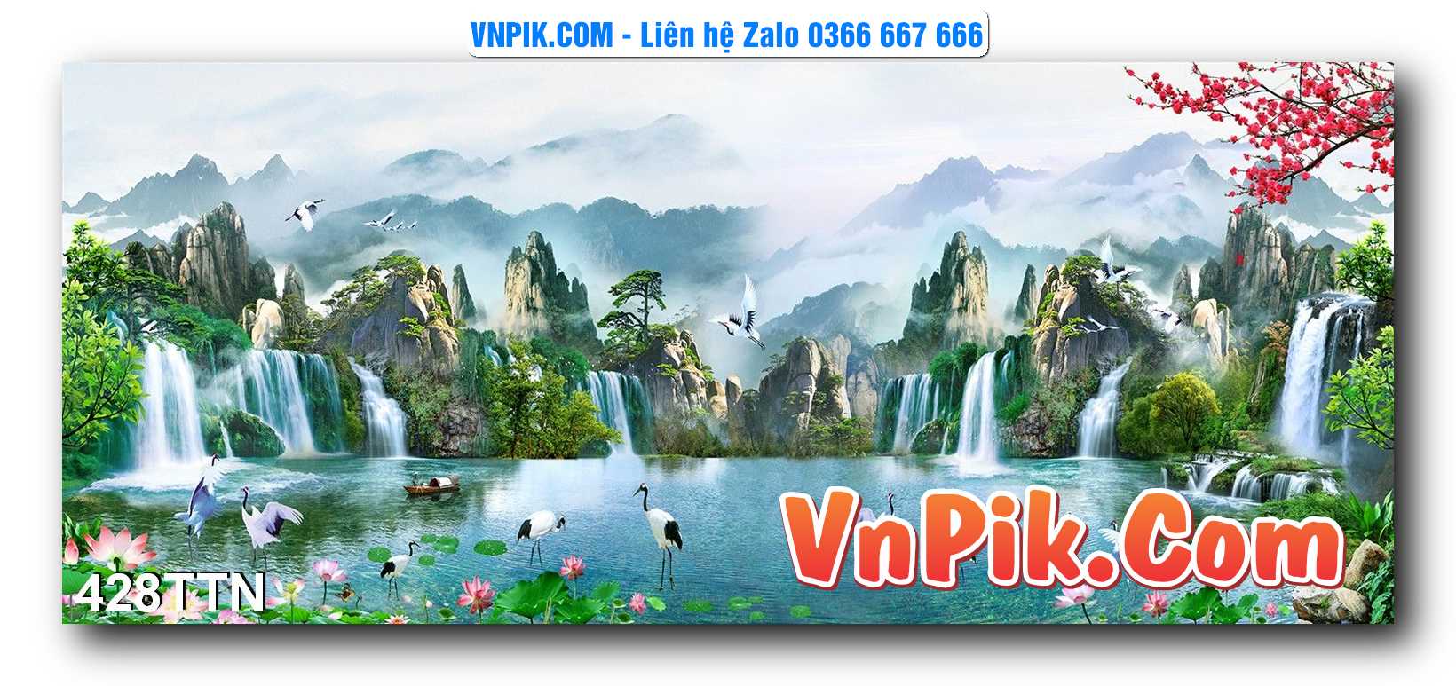 Tranh thác nước – Tranh phong thủy – Tranh treo tường mã 428TTN